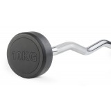 Штанга неразборная обрезиненная 10 кг. Изогнутый гриф. VictoryFit VF-DX5100 Штанга неразборная обрезиненная 10 кг. Изогнутый гриф. VictoryFit VF-DX5100