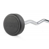 Штанга неразборная обрезиненная 15 кг. Изогнутый гриф. VictoryFit VF-DX5150 Штанга неразборная обрезиненная 15 кг. Изогнутый гриф. VictoryFit VF-DX5150