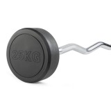 Штанга неразборная обрезиненная 25 кг. Изогнутый гриф. VictoryFit VF-DX5250 Штанга неразборная обрезиненная 25 кг. Изогнутый гриф. VictoryFit VF-DX5250