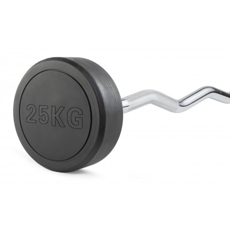 Штанга неразборная обрезиненная 25 кг. Изогнутый гриф. VictoryFit VF-DX5250 Штанга неразборная обрезиненная 25 кг. Изогнутый гриф. VictoryFit VF-DX5250