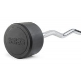 Штанга неразборная обрезиненная 35 кг. Изогнутый гриф. VictoryFit VF-DX5350 Штанга неразборная обрезиненная 35 кг. Изогнутый гриф. VictoryFit VF-DX5350