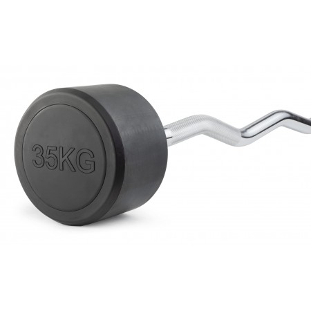 Штанга неразборная обрезиненная 35 кг. Изогнутый гриф. VictoryFit VF-DX5350 Штанга неразборная обрезиненная 35 кг. Изогнутый гриф. VictoryFit VF-DX5350