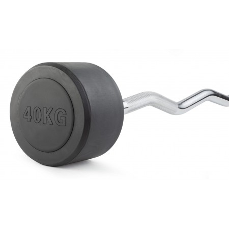 Штанга неразборная обрезиненная 40 кг. Изогнутый гриф. VictoryFit VF-DX5400 Штанга неразборная обрезиненная 40 кг. Изогнутый гриф. VictoryFit VF-DX5400