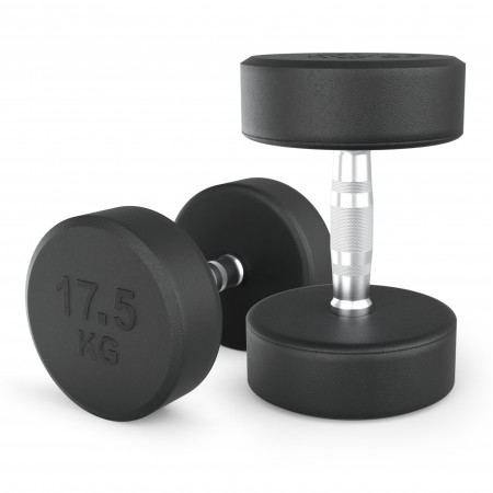 Гантель UNIX Fit PRO круглая обрезиненная 17,5 кг, 2 шт.