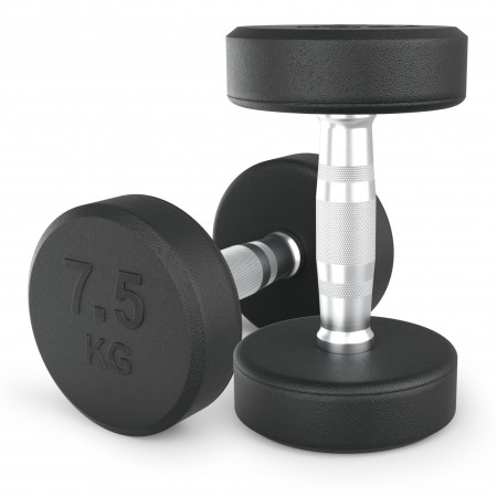 Гантель UNIX Fit PRO круглая обрезиненная 7,5 кг, 2 шт.