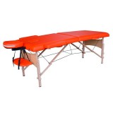 Массажный стол DFC NIRVANA, Elegant PREMIUM, 186х70х5 см, алюм. ножки, цвет оранж./беж. (orange/beig