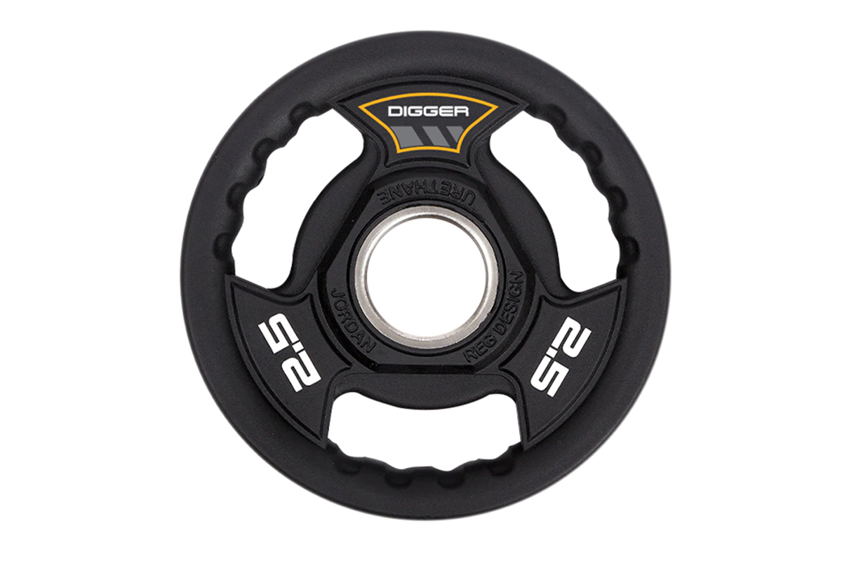 Диск олимпийский полиуретановый 3-х хватовый 2,5кг Hasttings Digger HD51C3A-2,5