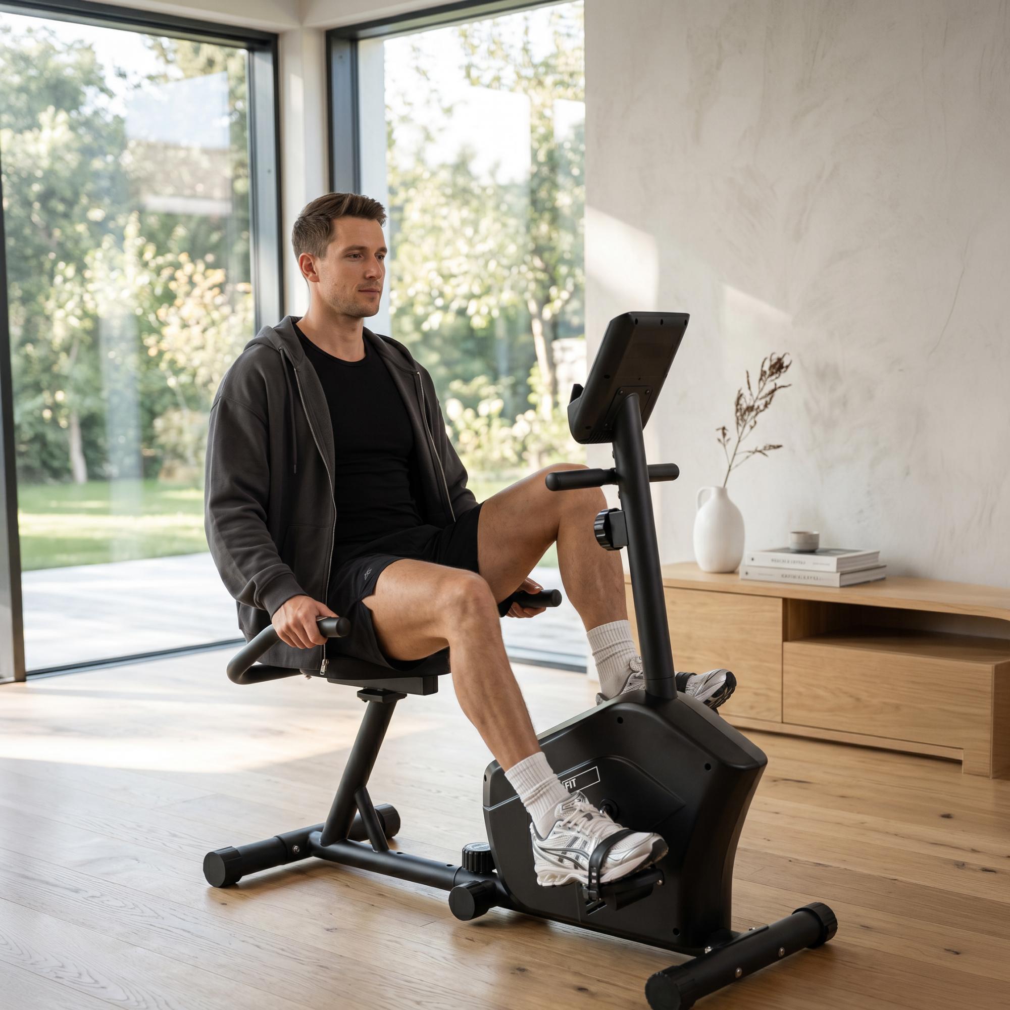 Горизонтальный велотренажер UNIX Fit BR-340 компактный / Compact