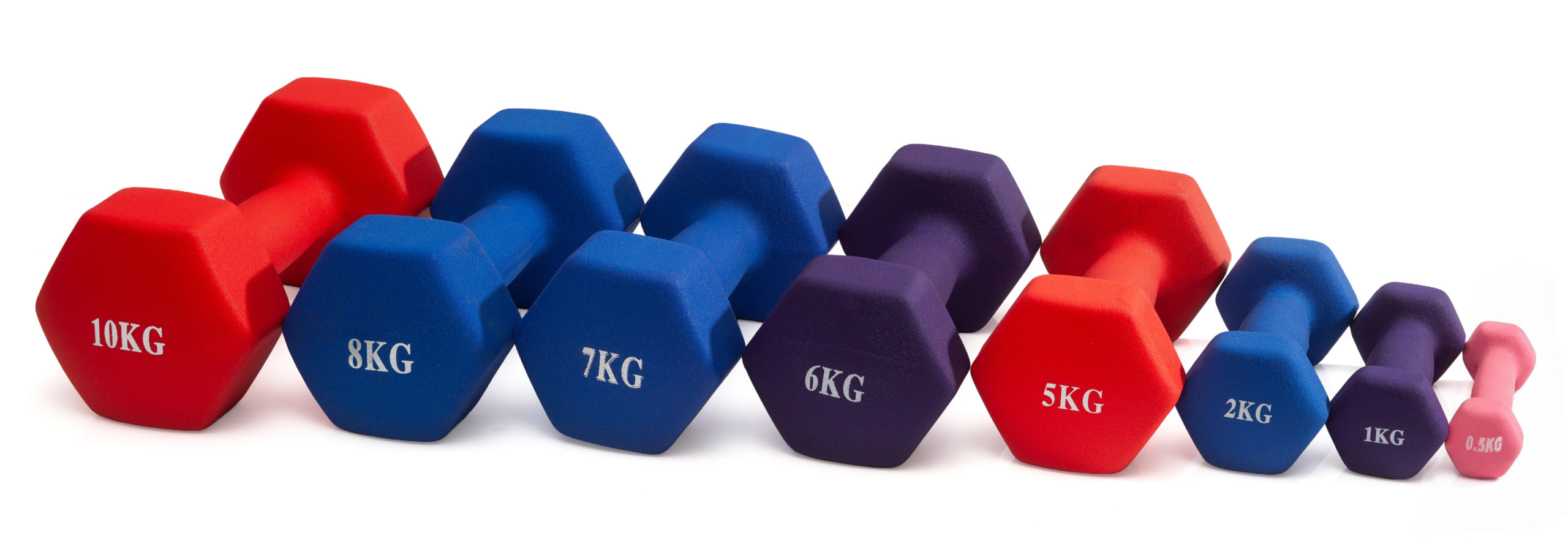 Гантель неразборная гексагональная неопрен  0,5 кг (розовая) VictoryFit VF-DHN005