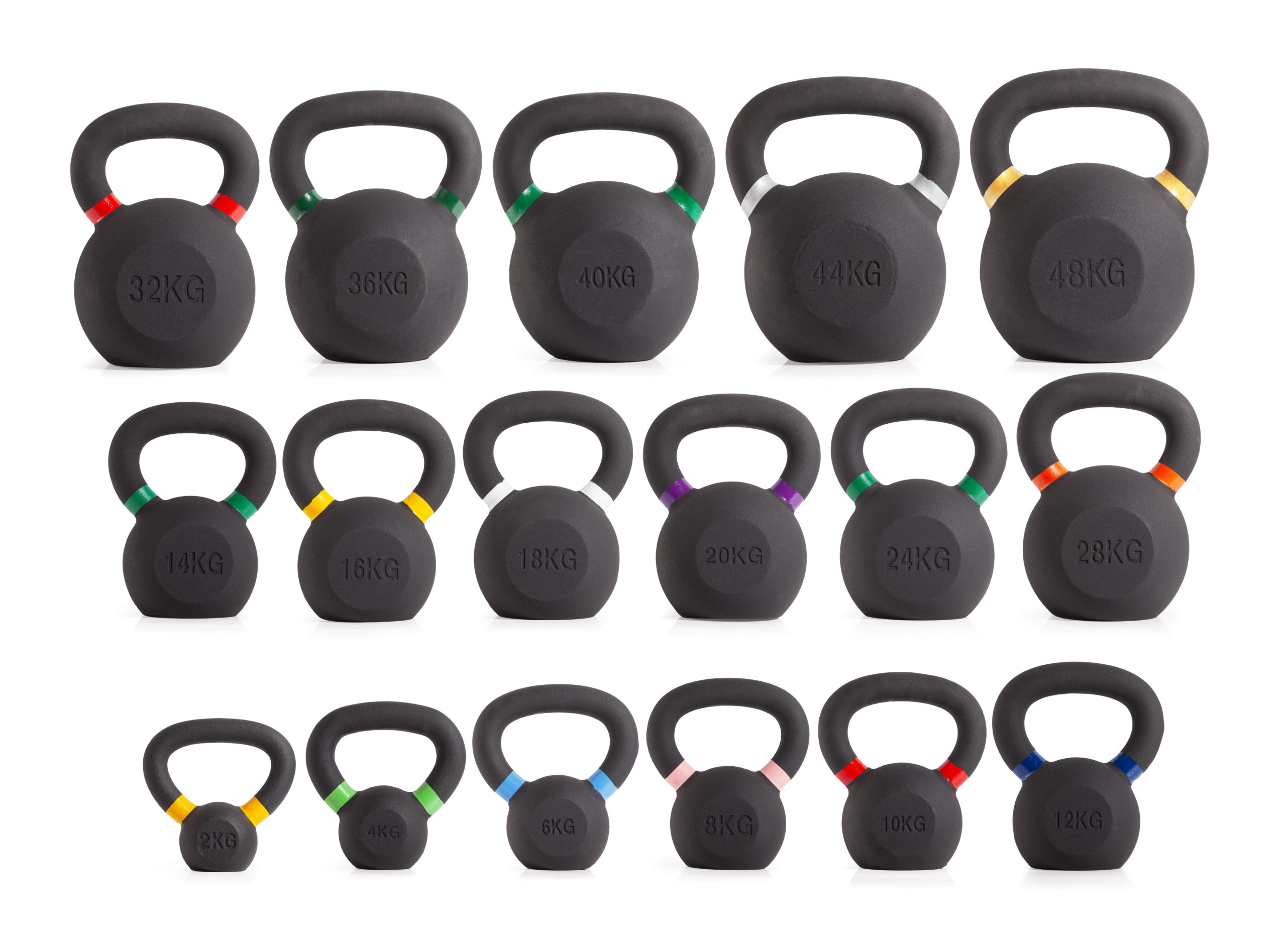 Гиря чугунная с цветным кольцом 24 кг (модель: К-3) VictoryFit VF-KCR240