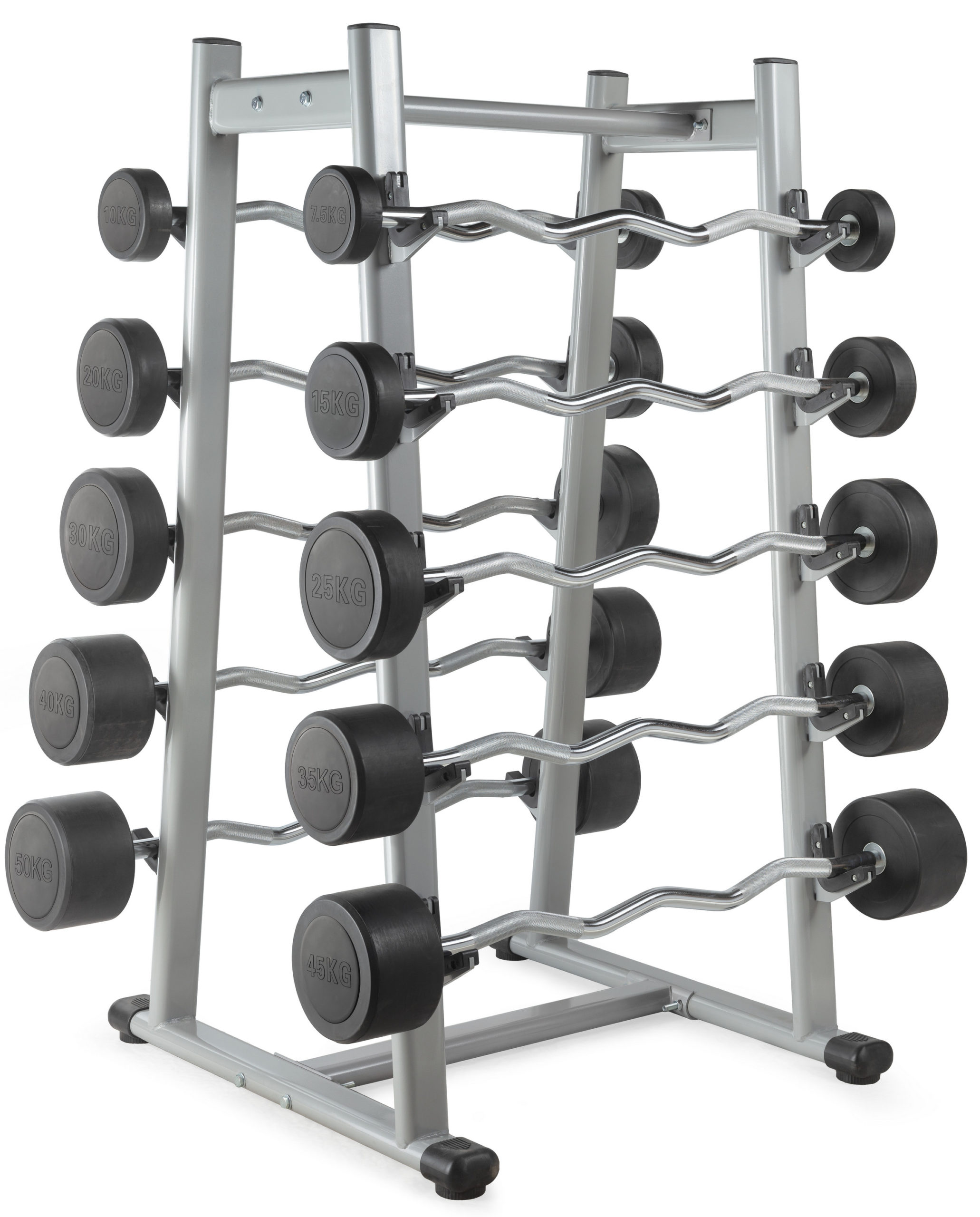 Штанга неразборная обрезиненная 35 кг. Прямой гриф. VictoryFit VF-DX4350
