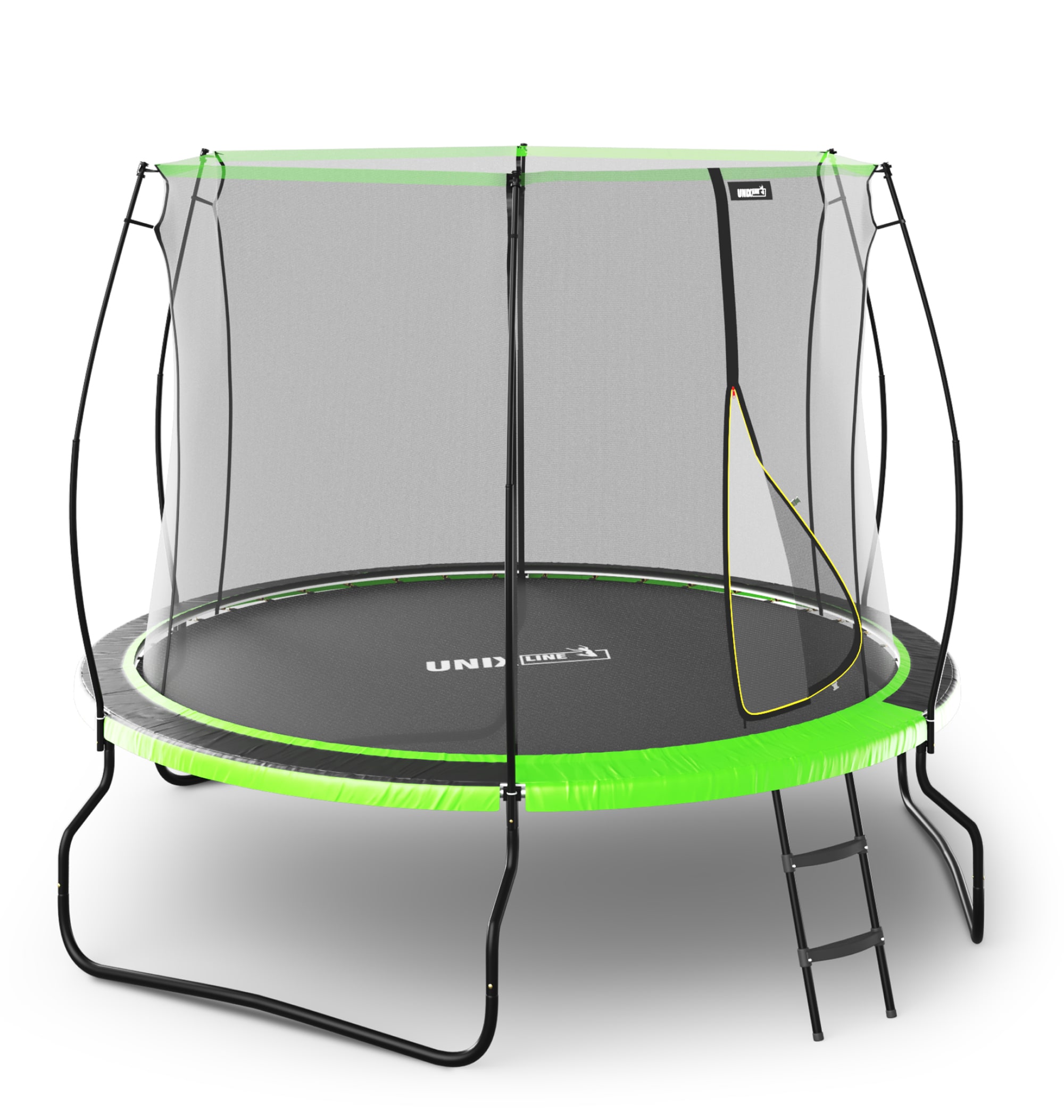 Батут UNIX Line НЛО / UFO 8 ft (244 см) зеленый