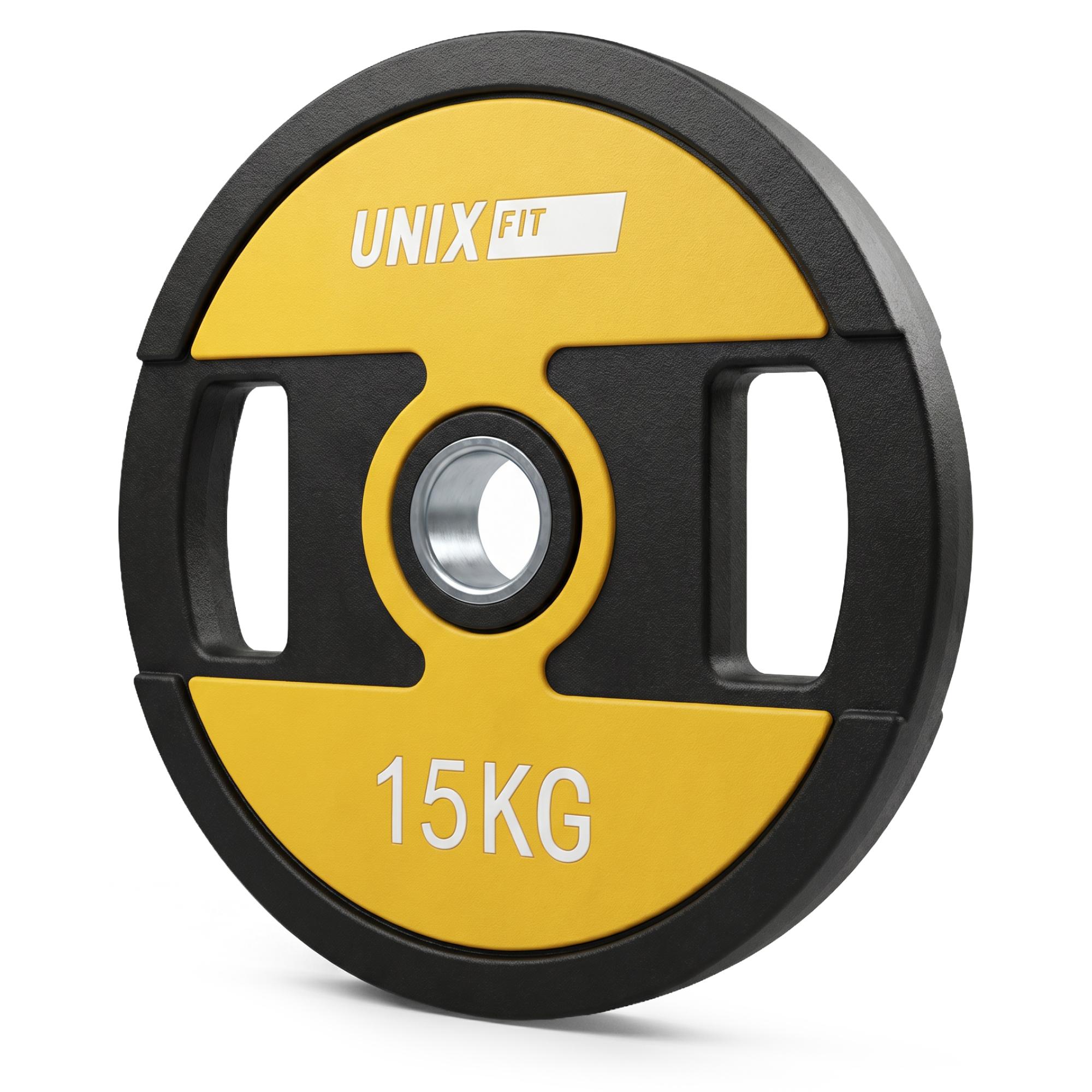 Диск уретановый c хватом UNIX Fit PRO 15 кг, 51 мм, 1 шт.