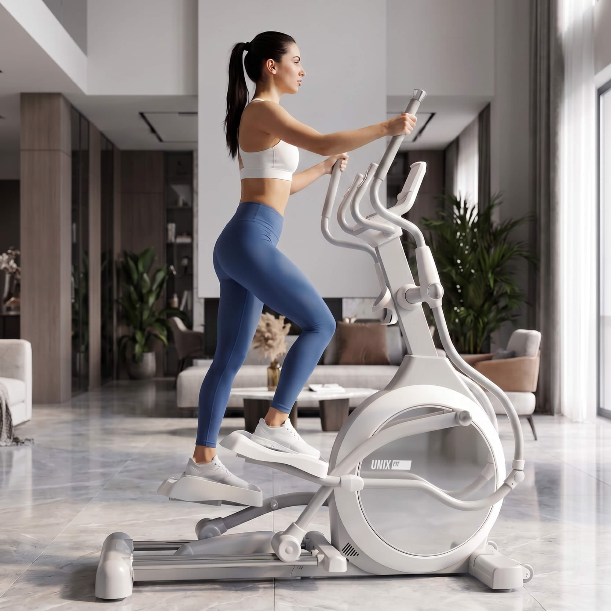 Эллиптический тренажер UNIX Fit MV-850 (автонаклон / Auto Incline) зеркальный