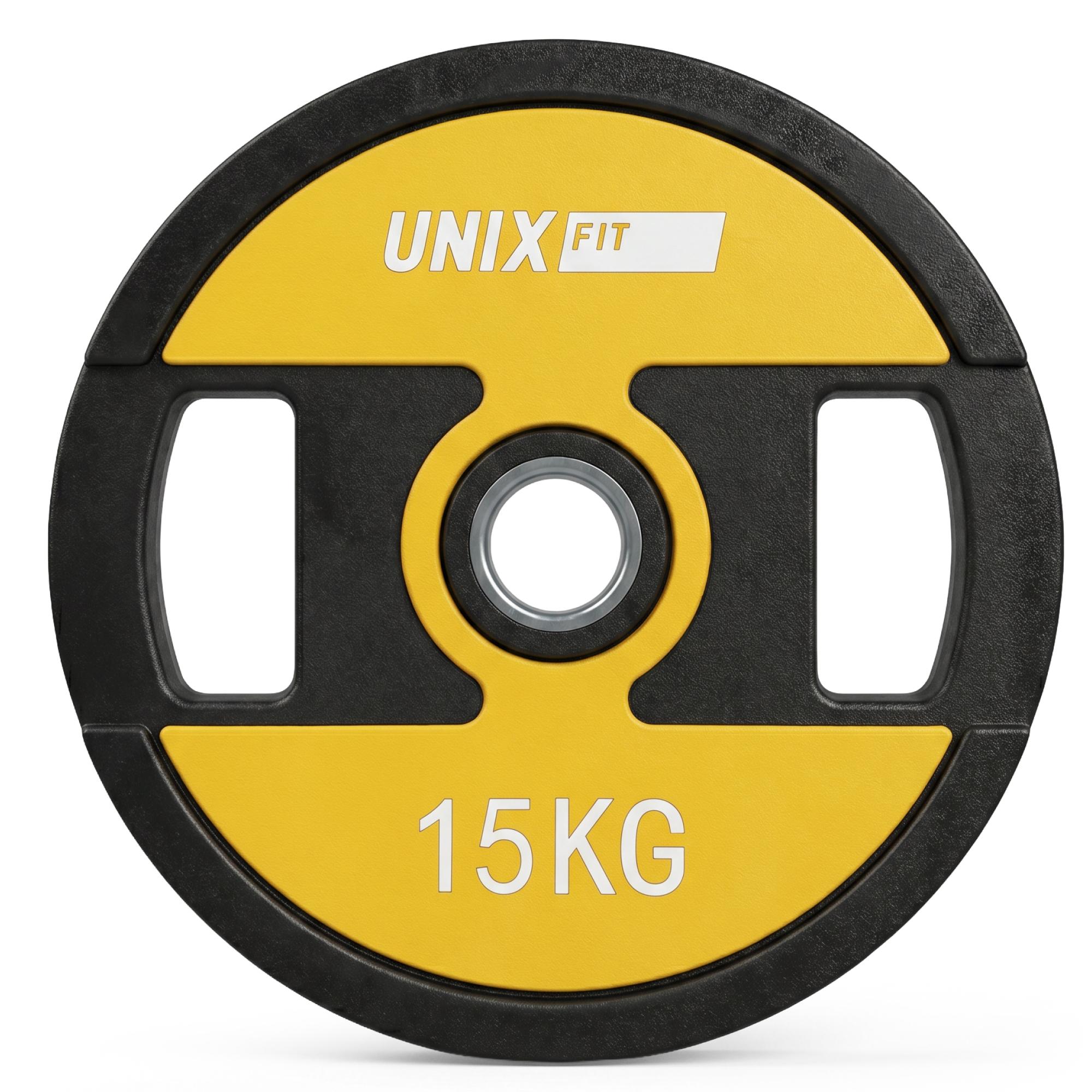 Диск уретановый c хватом UNIX Fit PRO 15 кг, 51 мм, 1 шт.