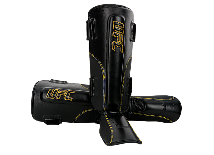 UFC Защита голени на липучках, черная - L/XL
