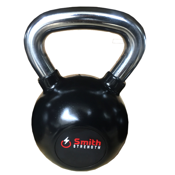Гиря черная прорезиненная 18kg Smith Сила DB087