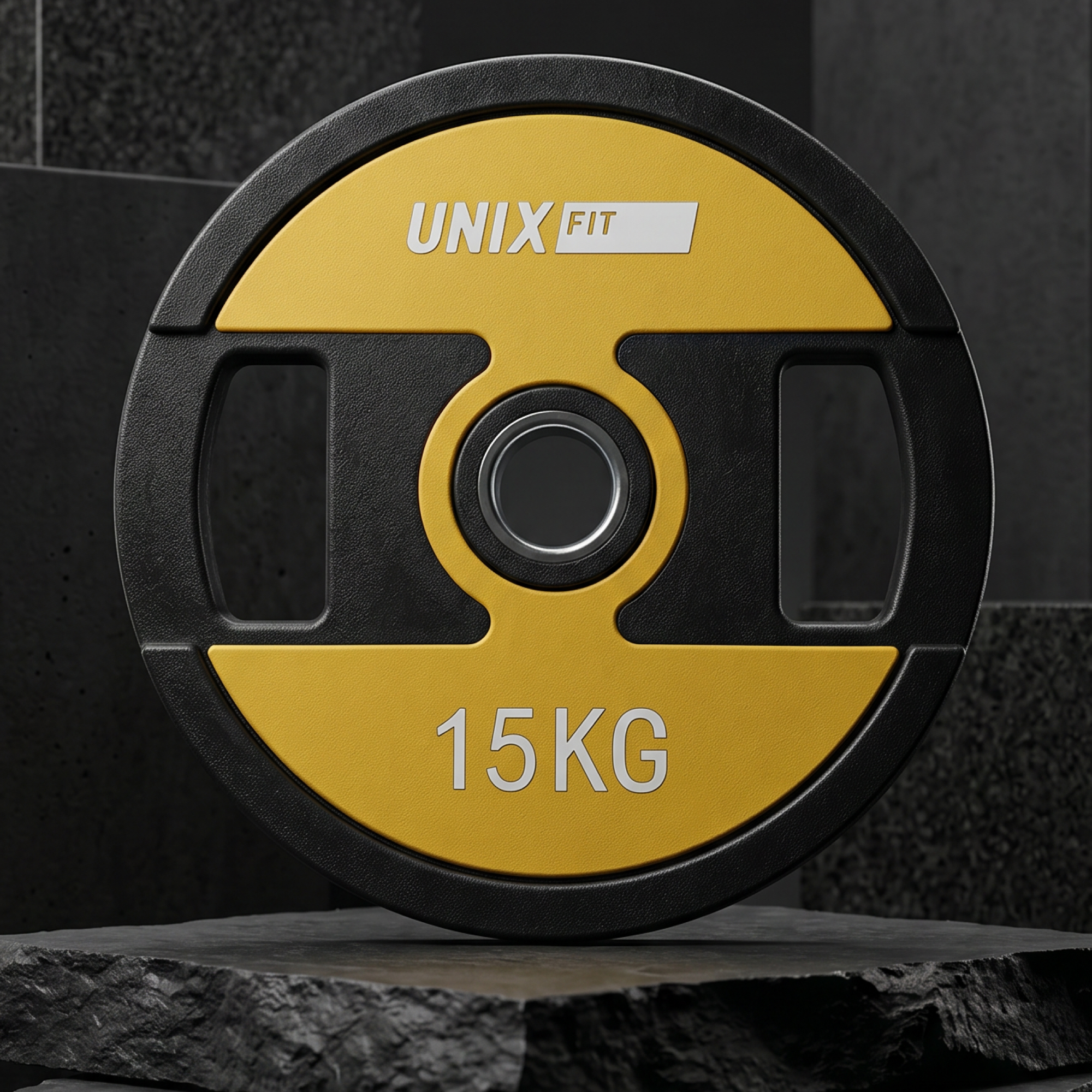Диск уретановый c хватом UNIX Fit PRO 15 кг, 51 мм, 1 шт.