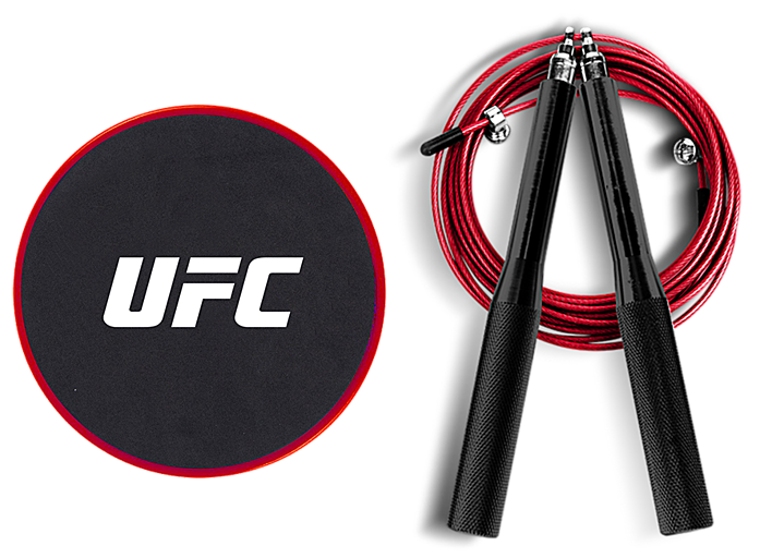Набор для тренировки ног (Скоростная скакалка и Слайдеры) UFC UHA-69924