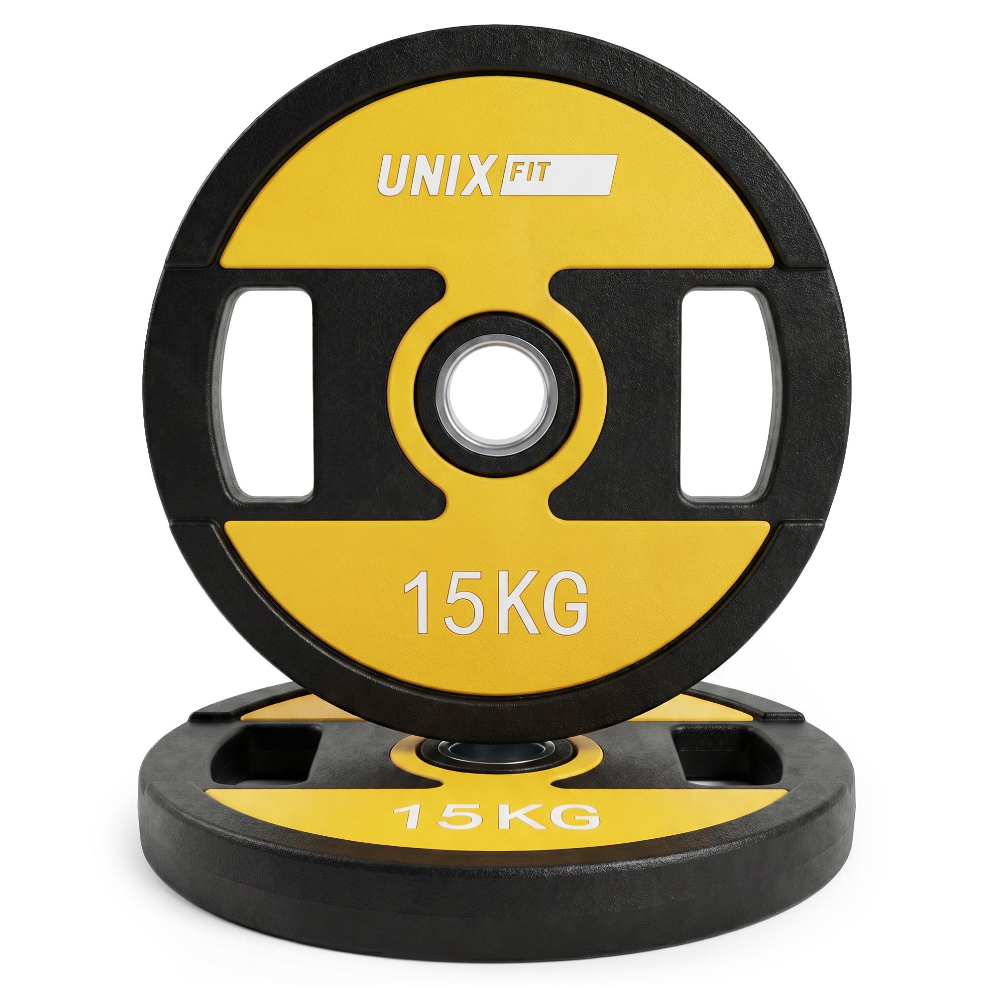 Диск уретановый c хватом UNIX Fit PRO 15 кг, 51 мм, 1 шт.