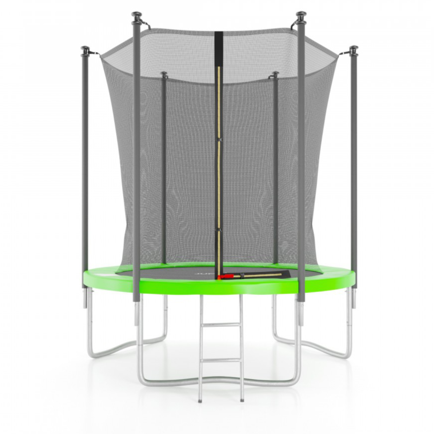Батут с защитной сеткой DFC JUMP4FUN 6 ft зеленый с лестницей