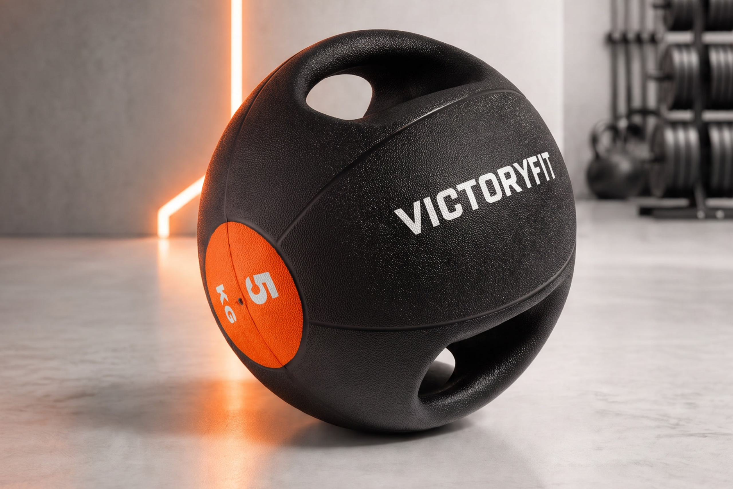 Медбол с хватом 5 кг VictoryFit VF-MBB050